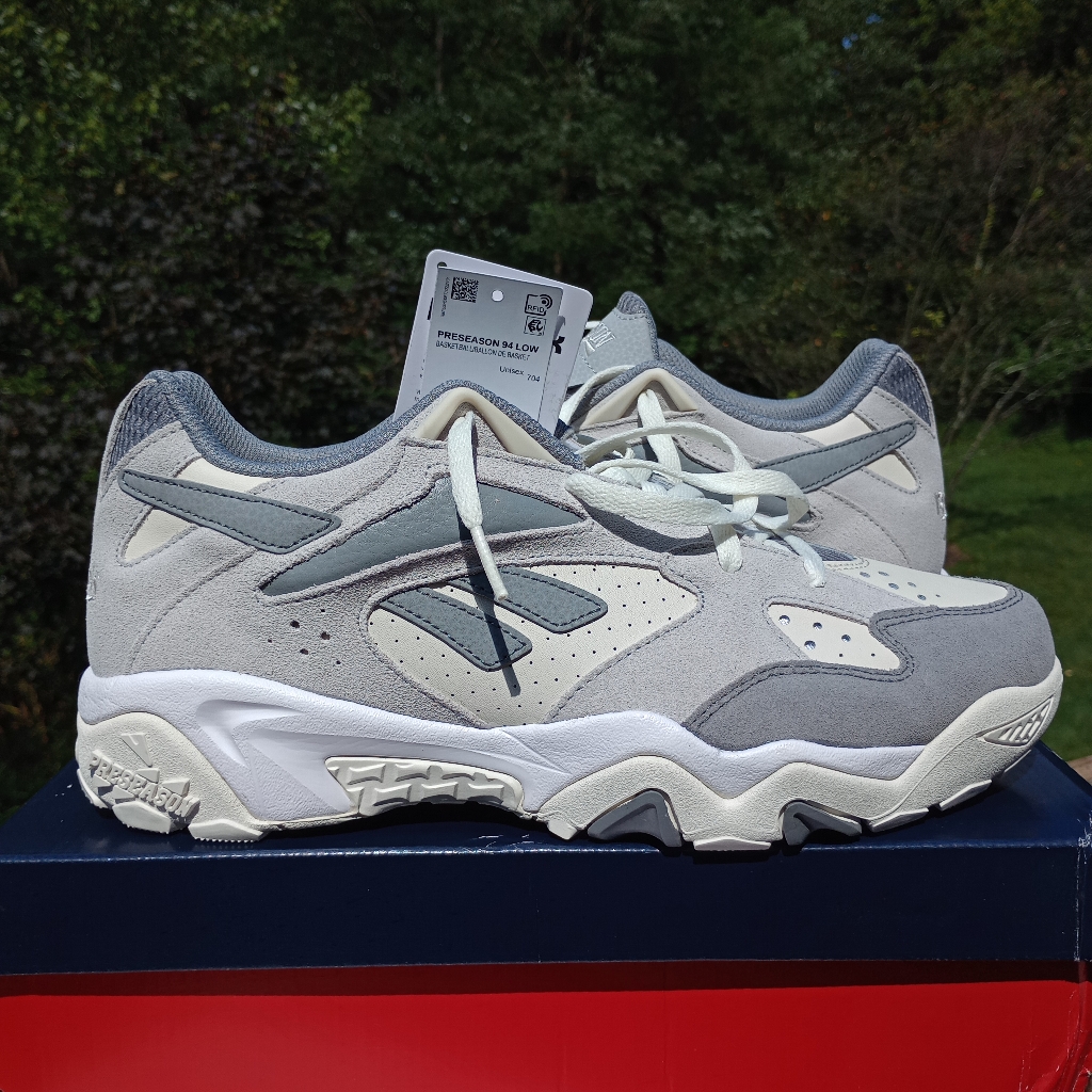 Reebok Preseason 94 Low Pure Grey Chalk Sz 105 Brand New